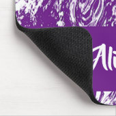 Lila-weißer Marmordruck Mousepad (Ecke)