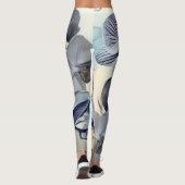 Lila, weißer Orchideenschmetterling Leggings (Rückseite)