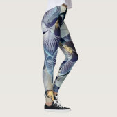 Lila, weißer Orchideenschmetterling Leggings (Rechts)