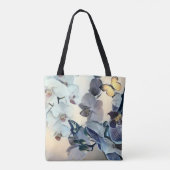 Lila, weißer Orchideenschmetterling Tasche (Rückseite)