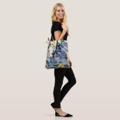 Lila, weißer Orchideenschmetterling Tasche (Am Model)