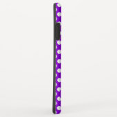 Lila weißer Polka Dot Muster iPhone XS Max Case (Hinten/Rechts)