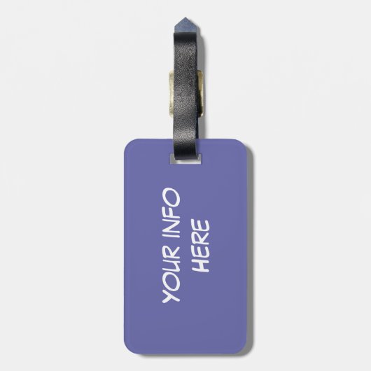 lila Weißer Polka dots periwinkle Lug Gepäckanhänger (Rückseite vertikal)