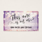 Lila, weißer und orangefarbener Glitzer Bokeh Drin (Vorderseite)