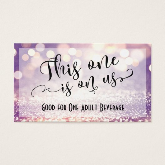 Lila, weißer und orangefarbener Glitzer Bokeh Drin (Vorderseite)