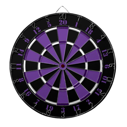 Lila weißer und schwarzer Dartboard Dartscheibe (vorne)