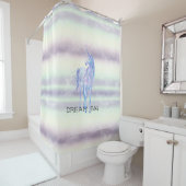Lila Weißes Einhorn Glitzer Traumstrecke Airolo - Duschvorhang (Beispiel)