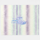 Lila Weißes Einhorn Glitzer Traumstrecke Airolo -  Fleecedecke (Vorderseite (Horizontal))