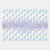 Lila Weißes Einhorn Glitzer Traumstrecke Airolo - Geschenkpapier Set (Vorderseite)