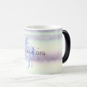 Lila Weißes Einhorn Glitzer Traumstrecke Airolo - Verwandlungstasse (VorderseiteRechts)