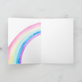 Lila Weißes Einhorn Karte (Innenseite)