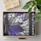 Lila weißes, gestanztes Glas Seidenpapier (Geschenk)