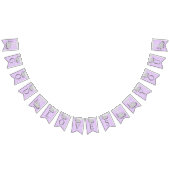 Lila, weißes Grau 🐘 Elephant Baby - Taufen Wimpelkette (Alle)