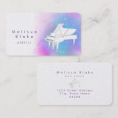 lila, weißes Klavier Visitenkarte (Vorne/Hinten)