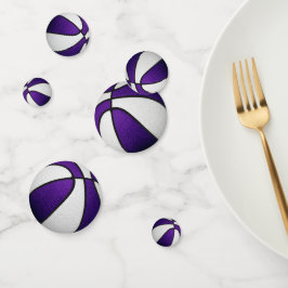 lila weißes Mannschaftsfarben Basketball-Party Konfetti