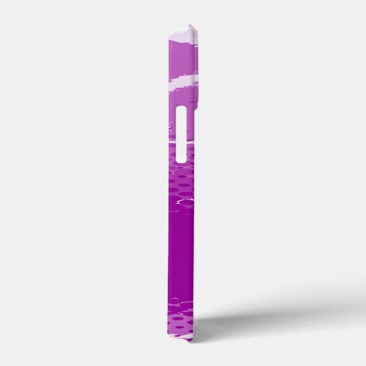 Lila weißes Muster Case-Mate iPhone Hülle (Rückseite / Rechts)