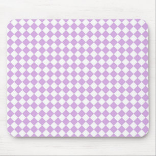 Lila-weißes Schachbrettmuster Mousepad