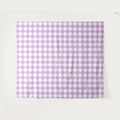 Lila-weißes Schachbrettmuster Wandteppich (Vorderseite (Horizontal))
