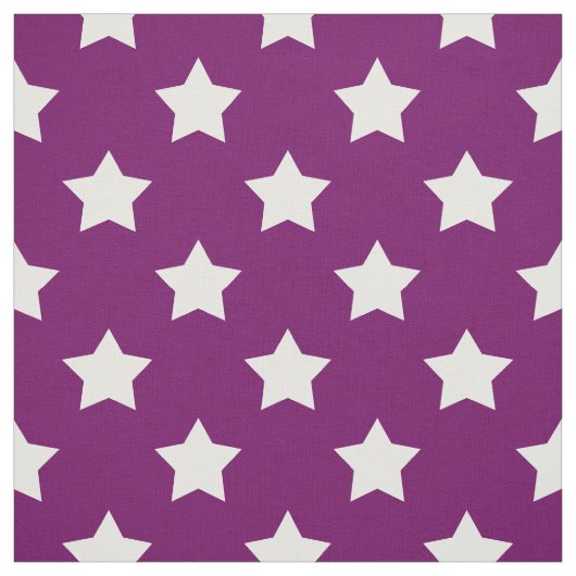 Lila weißes Sternmuster dekorative Textil Stoff (Muster)