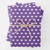 Lila Weißherz Geschenkpapier Set (Beispiel)