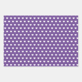 Lila Weißherz Geschenkpapier Set (Vorderseite)
