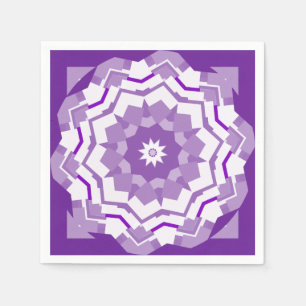 Lila/Weißkaleidoskop Serviette
