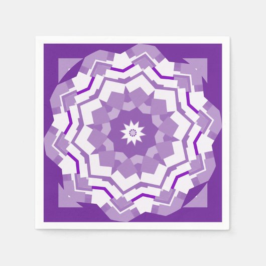 Lila/Weißkaleidoskop Serviette (Vorderseite)