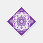 Lila/Weißkaleidoskop Serviette (Ecke)