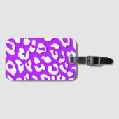 Lila Weißleopard Gepäckanhänger (Vorderseite (Horizontal))