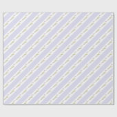 Lila Weißstreifen-Blume-Wrapping-Papier Geschenkpapier (Flach)