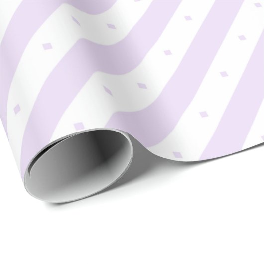 Lila Weißstreifenpapier Geschenkpapier (Rolleneckpunkt)