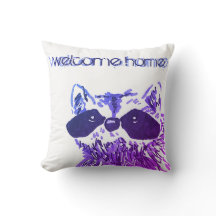 Lila Welcome Zuhause Woodland Animal Raccoon