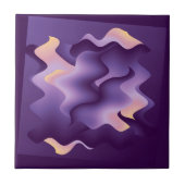 Lila Wellen Fliese (Vorderseite)