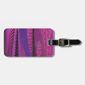 lila Wellen Gepäckanhänger (Vorderseite horizontal)