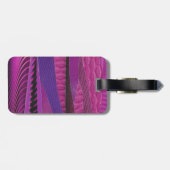 lila Wellen Gepäckanhänger (Rückseite horizontal)