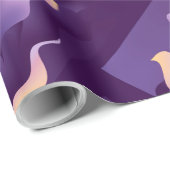 Lila Wellen Geschenkpapier (Rolleneckpunkt)