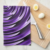 Lila Wellen Handtuch (Viertel Falte)