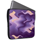 Lila Wellen Laptopschutzhülle (Vorne Rechts)