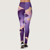 Lila Wellen Leggings (Rückseite)