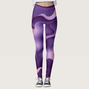 Lila Wellen Leggings