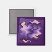 Lila Wellen Magnet (Vorderseite/Rückseite)