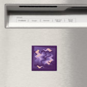 Lila Wellen Magnet (In Situ (Geschirrspüler))