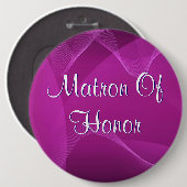 Lila Wellen-Matrone der Ehre Button (Vorne & Hinten)
