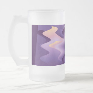 Lila Wellen Mattglas Bierglas