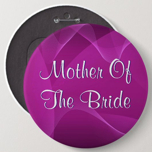 Lila Wellen-Mutter der Braut Button (Vorne & Hinten)