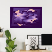 Lila Wellen Poster (Heimbüro)