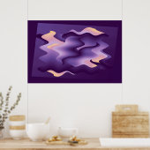 Lila Wellen Poster (Küche)