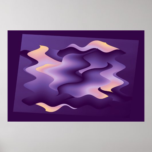Lila Wellen Poster (Vorne)