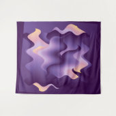 Lila Wellen Wandteppich (Vorderseite (Horizontal))