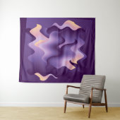 Lila Wellen Wandteppich (Beispiel (Horizontal))